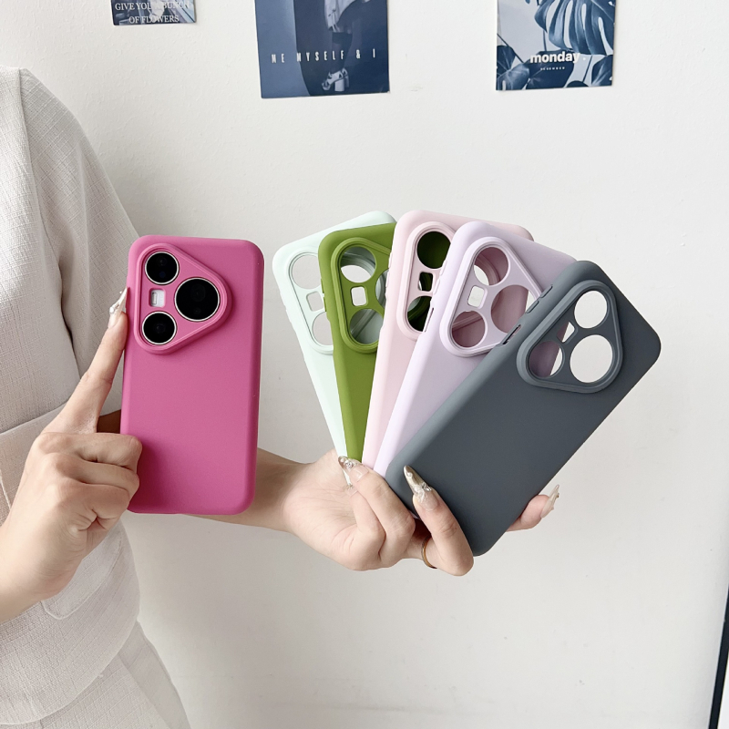 Huawei P80 Pro/Pro+ кейс от течен силикон, пълно покритие с прецизни отвори, инжекционно формован