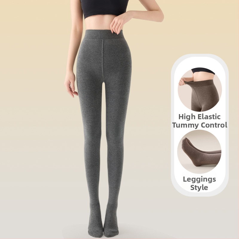 Ženske pamučne flis legging s visokim strukom, debele za zimu 2025, podizanje stražnjice
