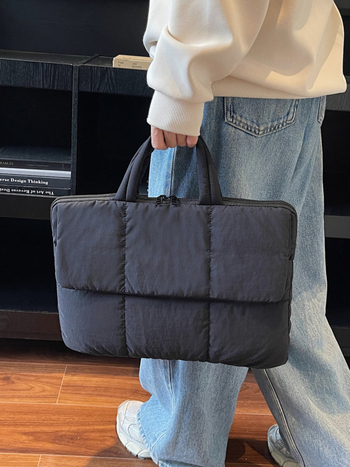 Torba za prijenosno računalo antifurt, najlon, podstava od poliester, gradski minimalistički stil, prijenosna torba tip briefcase