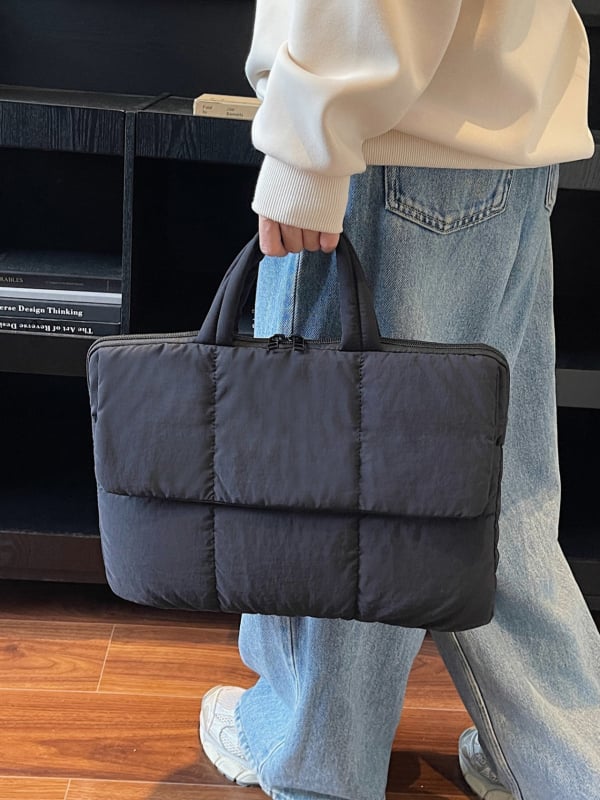 Torba za prijenosno računalo antifurt, najlon, podstava od poliester, gradski minimalistički stil, prijenosna torba tip briefcase