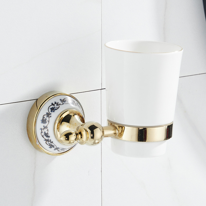 Set držača za ručnike za kupaonicu, šest komada, cinkova legura, vakuumsko premazivanje, moderan minimalistički stil