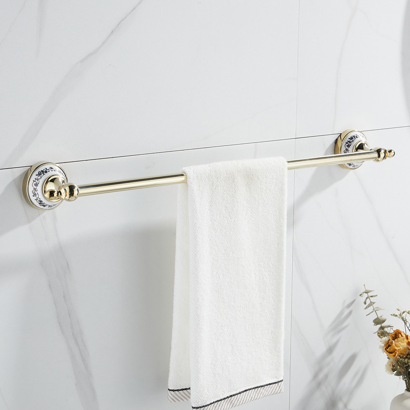 Set držača za ručnike za kupaonicu, šest komada, cinkova legura, vakuumsko premazivanje, moderan minimalistički stil