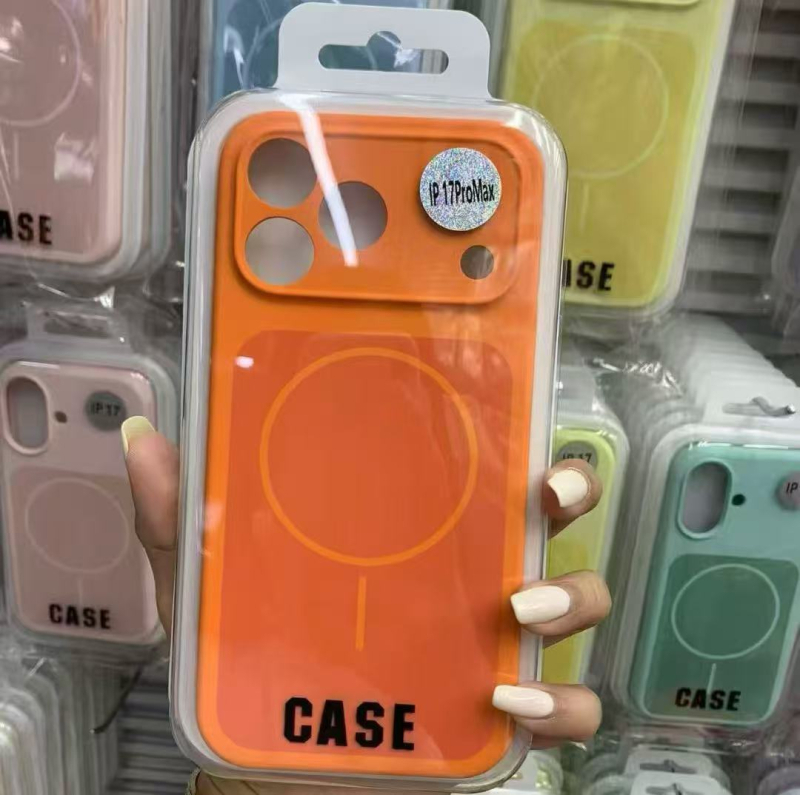 Husă pentru telefon – silicon lichid, finisaj mat, prindere magnetică, pentru seria iPhone17 (iPhone17, iPhone17 Pro, iPhone17 Pro Max, iPhone17 Air); protecție la șocuri, antiamprente