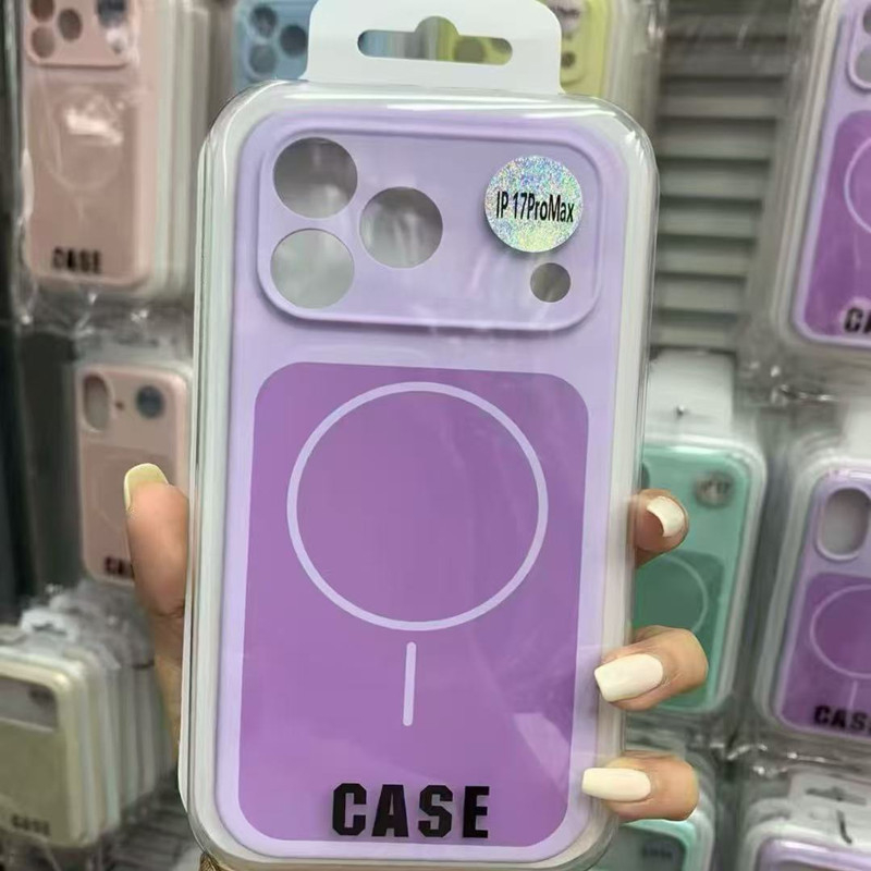 Husă pentru telefon – silicon lichid, finisaj mat, prindere magnetică, pentru seria iPhone17 (iPhone17, iPhone17 Pro, iPhone17 Pro Max, iPhone17 Air); protecție la șocuri, antiamprente