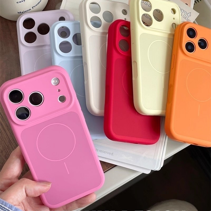 Husă pentru telefon – silicon lichid, finisaj mat, prindere magnetică, pentru seria iPhone17 (iPhone17, iPhone17 Pro, iPhone17 Pro Max, iPhone17 Air); protecție la șocuri, antiamprente