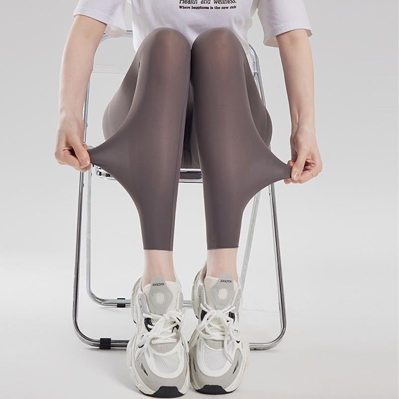 Leggings od najlona i elastana, ultra-tanke, visok pas, prozračne, joga hlaće