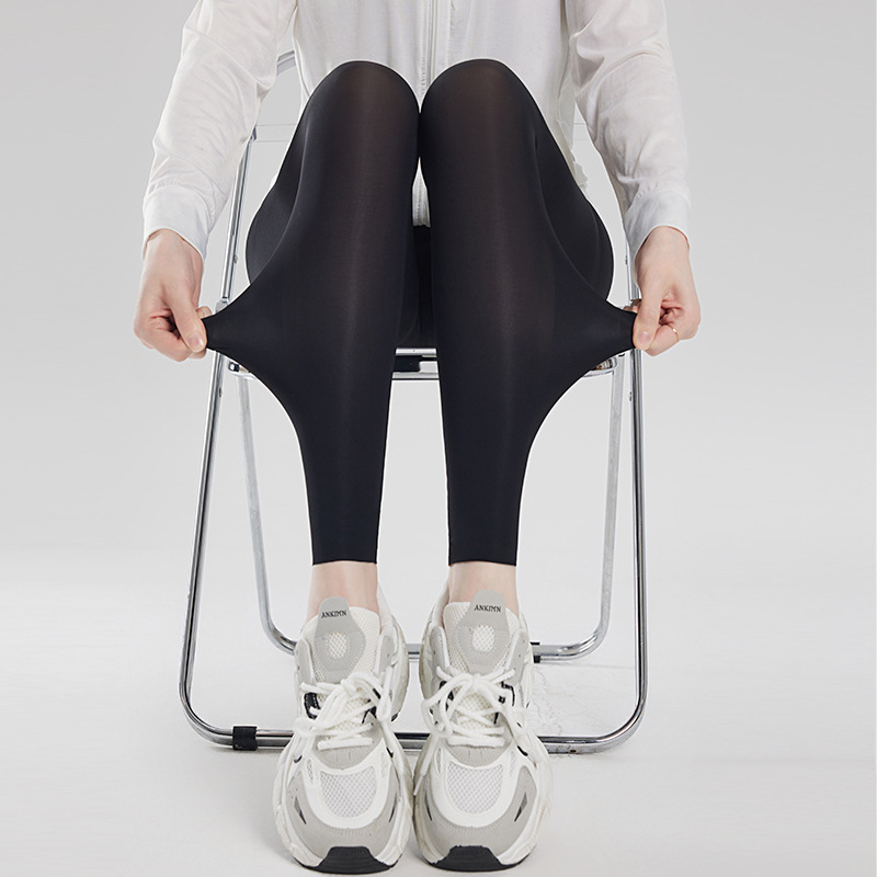Leggings od najlona i elastana, ultra-tanke, visok pas, prozračne, joga hlaće