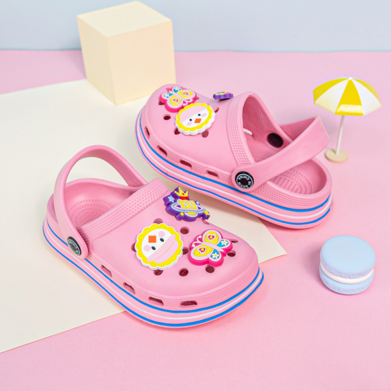 Papuci de plajă pentru copii din EVA, unisex, talpă antiderapantă, pentru vârste 3–12 ani, Vara 2025
