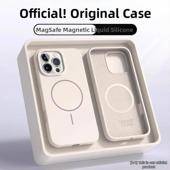 Folyékony szilikon tok iPhone 11–14 sorozathoz mágneses rögzítéssel, ütésálló, hőelvezetés, ujjnyom-mentes, spray felület