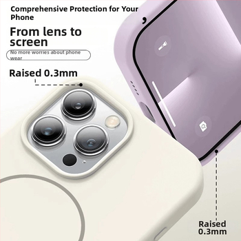 Folyékony szilikon tok iPhone 11–14 sorozathoz mágneses rögzítéssel, ütésálló, hőelvezetés, ujjnyom-mentes, spray felület