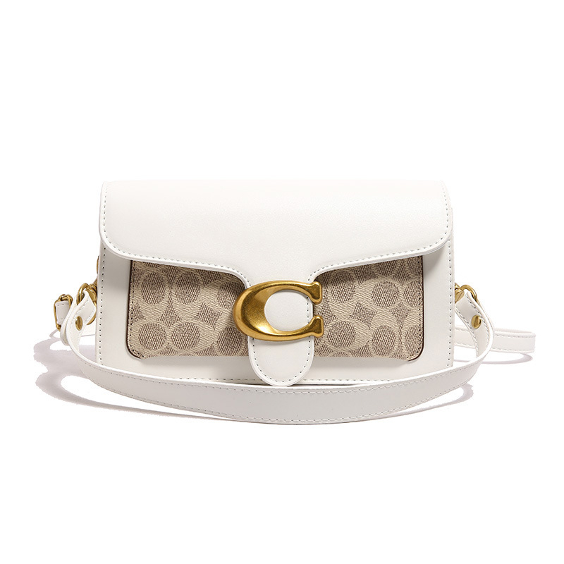 Caromanti PU Crossbody torba, horizontalnog kvadratnog oblika, s poklopcem otvaranja, unutarnji džep na zip, jedna naramenica