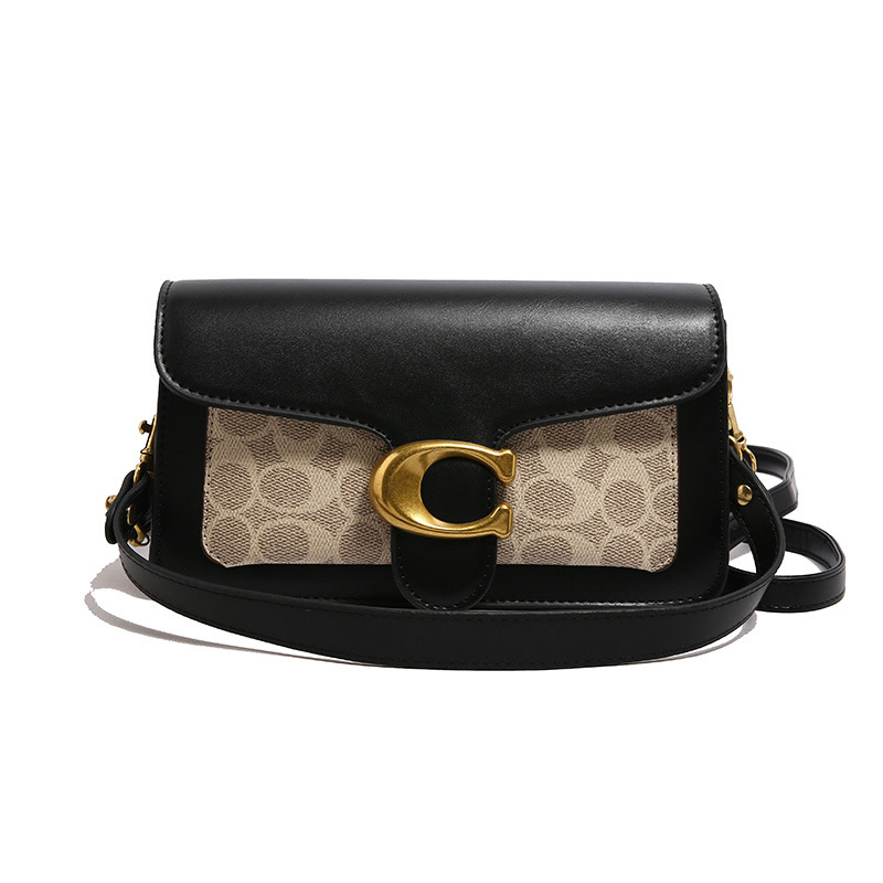 Caromanti PU Crossbody torba, horizontalnog kvadratnog oblika, s poklopcem otvaranja, unutarnji džep na zip, jedna naramenica