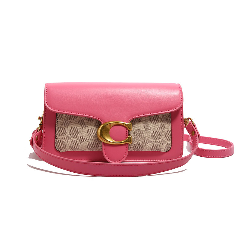 Caromanti PU Crossbody torba, horizontalnog kvadratnog oblika, s poklopcem otvaranja, unutarnji džep na zip, jedna naramenica