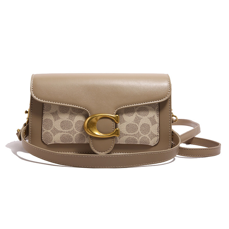 Caromanti PU Crossbody torba, horizontalnog kvadratnog oblika, s poklopcem otvaranja, unutarnji džep na zip, jedna naramenica