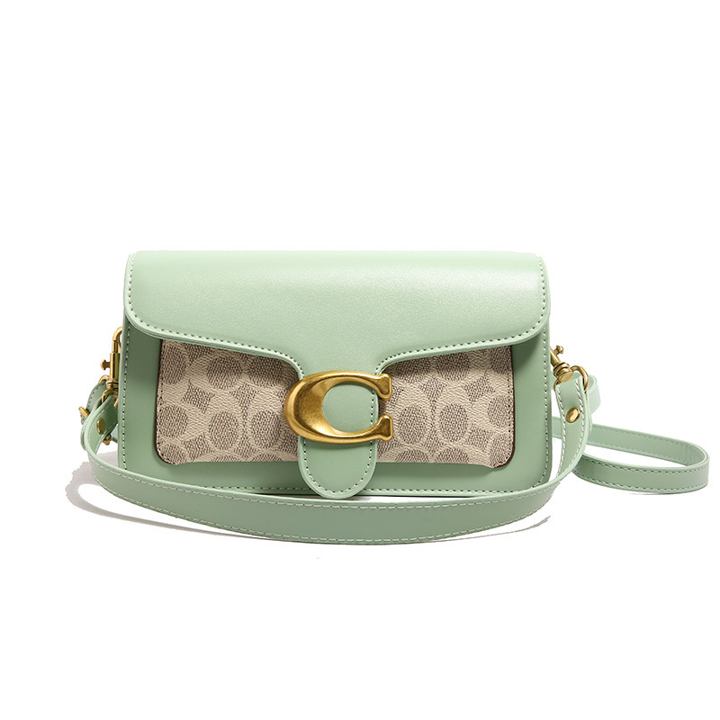 Caromanti PU Crossbody torba, horizontalnog kvadratnog oblika, s poklopcem otvaranja, unutarnji džep na zip, jedna naramenica