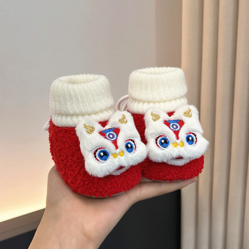 Βρεφικά παπούτσια-κάλτσες με αντιολισθητική σόλα, ζεστά για τον χειμώνα, για 6–12 μηνών, unisex