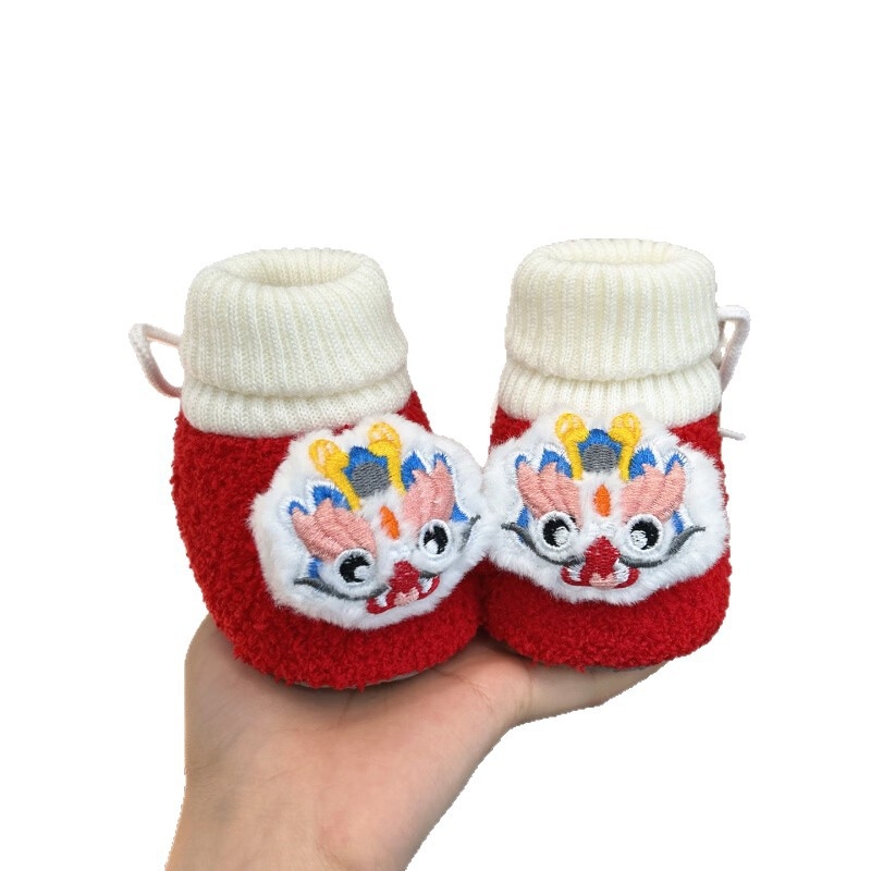 Βρεφικά παπούτσια-κάλτσες με αντιολισθητική σόλα, ζεστά για τον χειμώνα, για 6–12 μηνών, unisex