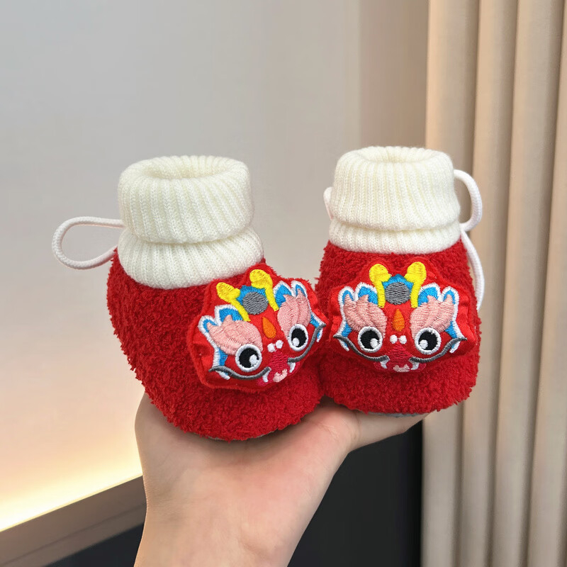 Βρεφικά παπούτσια-κάλτσες με αντιολισθητική σόλα, ζεστά για τον χειμώνα, για 6–12 μηνών, unisex