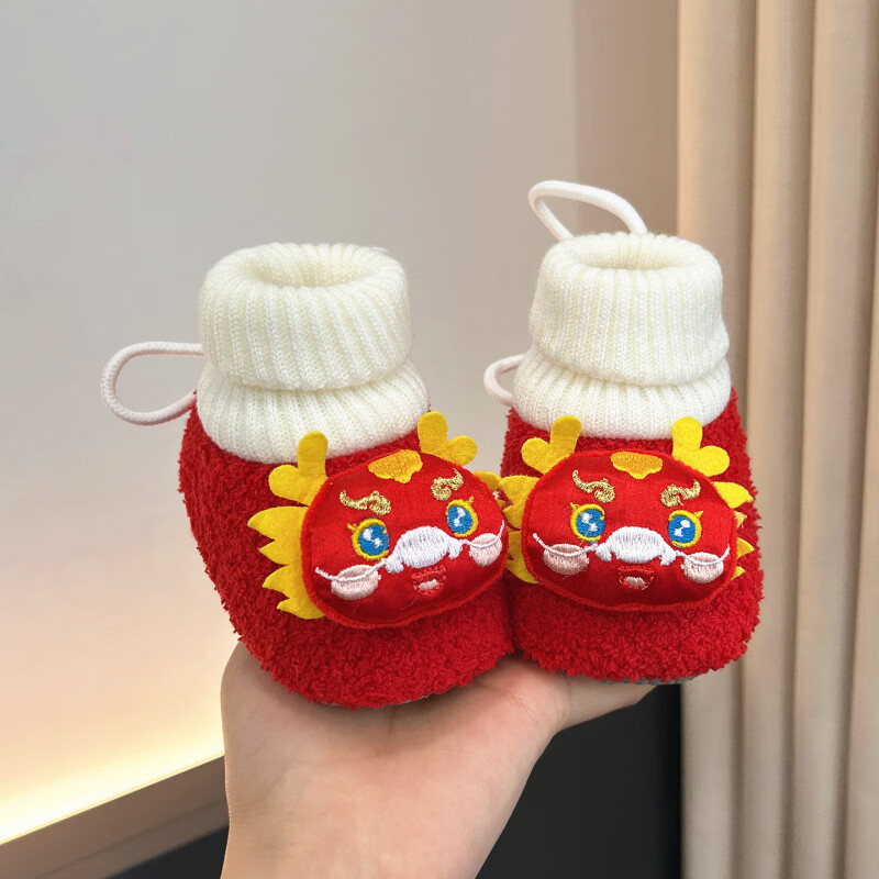 Βρεφικά παπούτσια-κάλτσες με αντιολισθητική σόλα, ζεστά για τον χειμώνα, για 6–12 μηνών, unisex