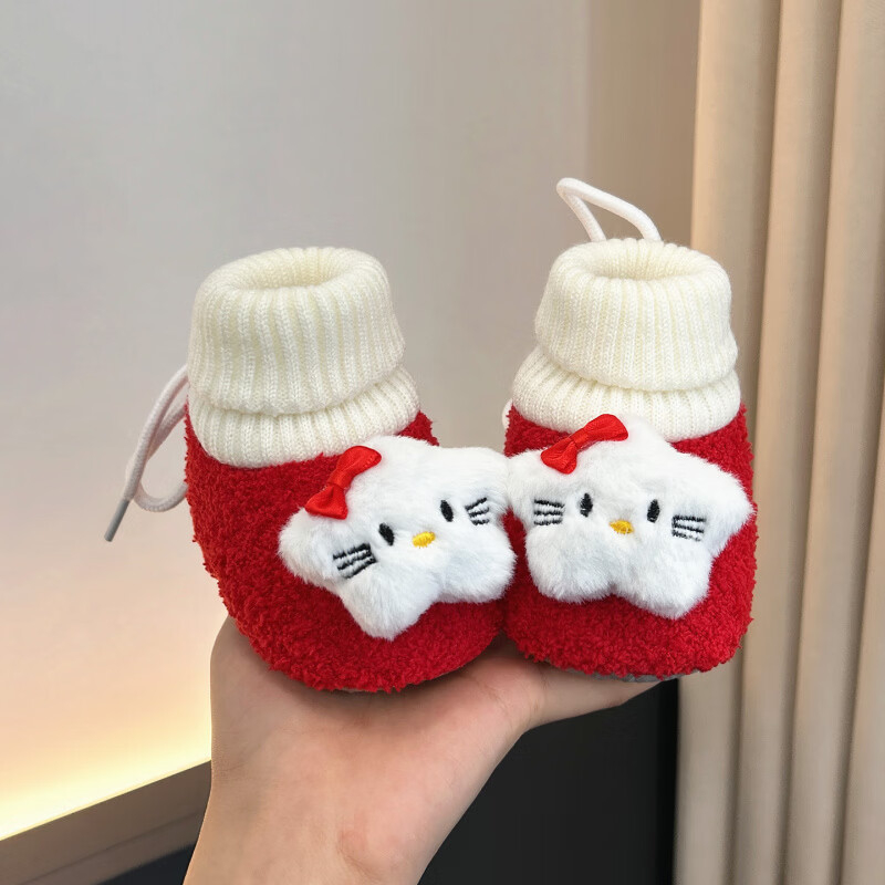 Βρεφικά παπούτσια-κάλτσες με αντιολισθητική σόλα, ζεστά για τον χειμώνα, για 6–12 μηνών, unisex