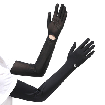 Найлонови ръкавели за слънцезащита за жени, дишащи и ледено охлаждащи, свободни, UV-защита, антихлъзгащи, съвместими със сензорен екран, за шофиране на открито