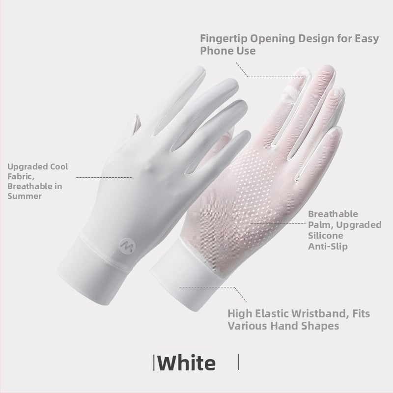 Найлонови ръкавели за слънцезащита за жени, дишащи и ледено охлаждащи, свободни, UV-защита, антихлъзгащи, съвместими със сензорен екран, за шофиране на открито