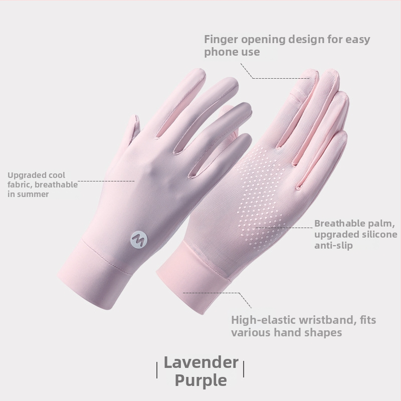 Найлонови ръкавели за слънцезащита за жени, дишащи и ледено охлаждащи, свободни, UV-защита, антихлъзгащи, съвместими със сензорен екран, за шофиране на открито