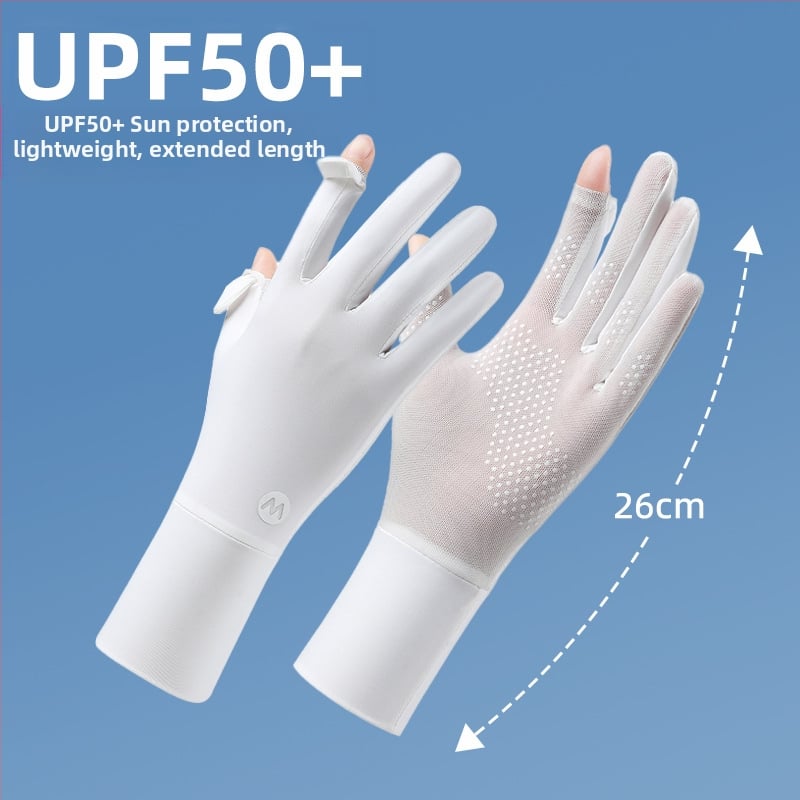Найлонови ръкавели за слънцезащита за жени, дишащи и ледено охлаждащи, свободни, UV-защита, антихлъзгащи, съвместими със сензорен екран, за шофиране на открито