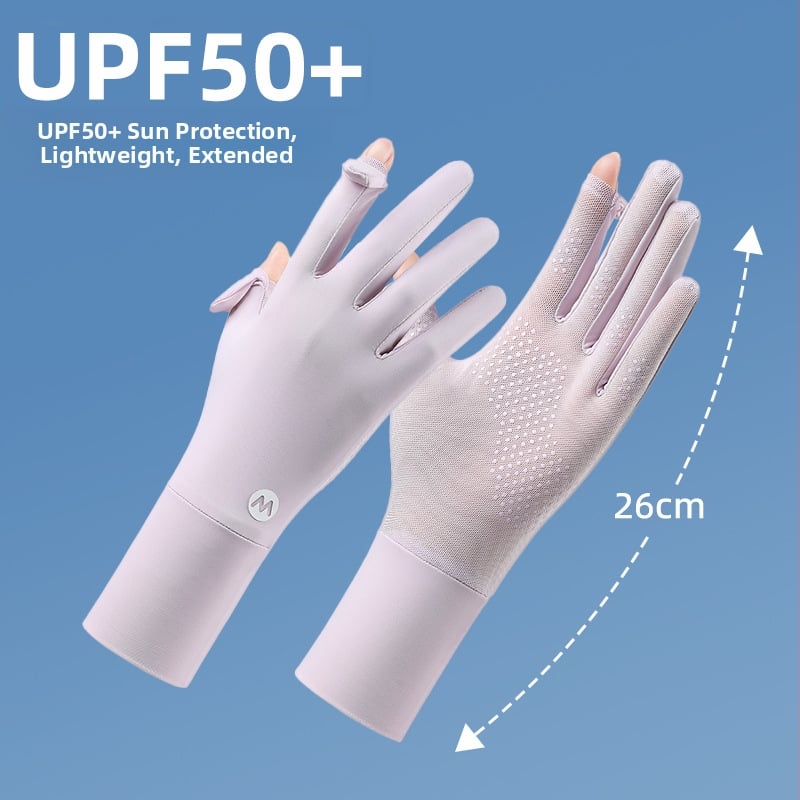 Найлонови ръкавели за слънцезащита за жени, дишащи и ледено охлаждащи, свободни, UV-защита, антихлъзгащи, съвместими със сензорен екран, за шофиране на открито