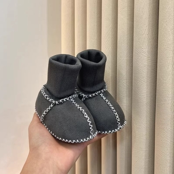 Παπουτσάκια μωρού για το πρώτο βήμα με επένδυση φλίς, αντιολισθητική μαλακή σόλα, unisex, για 0–3 έως 12–15 μηνών, Χειμώνας 2024