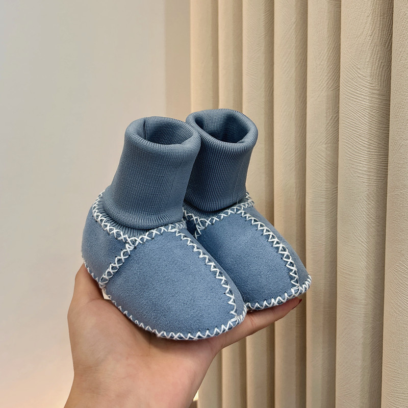 Παπουτσάκια μωρού για το πρώτο βήμα με επένδυση φλίς, αντιολισθητική μαλακή σόλα, unisex, για 0–3 έως 12–15 μηνών, Χειμώνας 2024