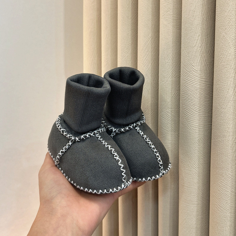 Παπουτσάκια μωρού για το πρώτο βήμα με επένδυση φλίς, αντιολισθητική μαλακή σόλα, unisex, για 0–3 έως 12–15 μηνών, Χειμώνας 2024