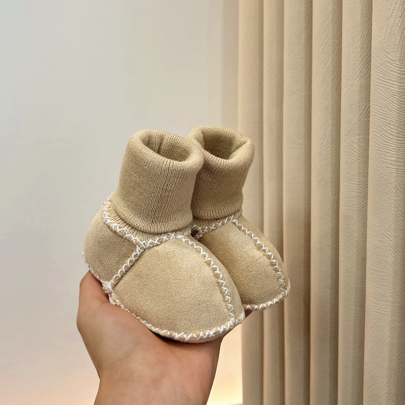 Παπουτσάκια μωρού για το πρώτο βήμα με επένδυση φλίς, αντιολισθητική μαλακή σόλα, unisex, για 0–3 έως 12–15 μηνών, Χειμώνας 2024