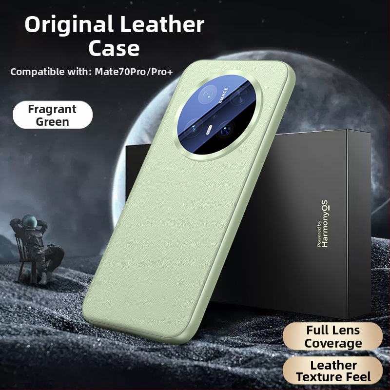 Obal Huawei Mate70 Pro z umelej kože, s plným krytím objektívu, reliéfny dizajn, odolný proti nárazom, proti otlačkom prstov