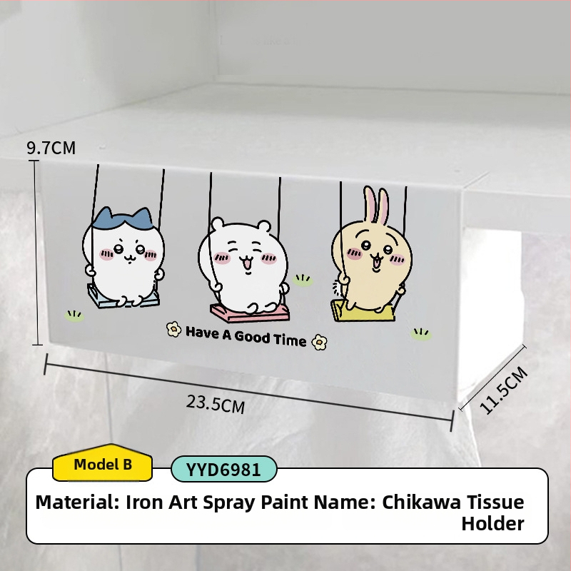 Cutie pentru șervete de bucătărie agățată cu design desen animat — pătrată, oțel cu carbon, rezistentă la umezeală, stil modern minimalist, brand Mr. art