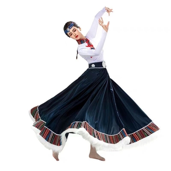 Suknja za etnički ples, unisex, Plain Cloth tkanina, proljeće 2025
