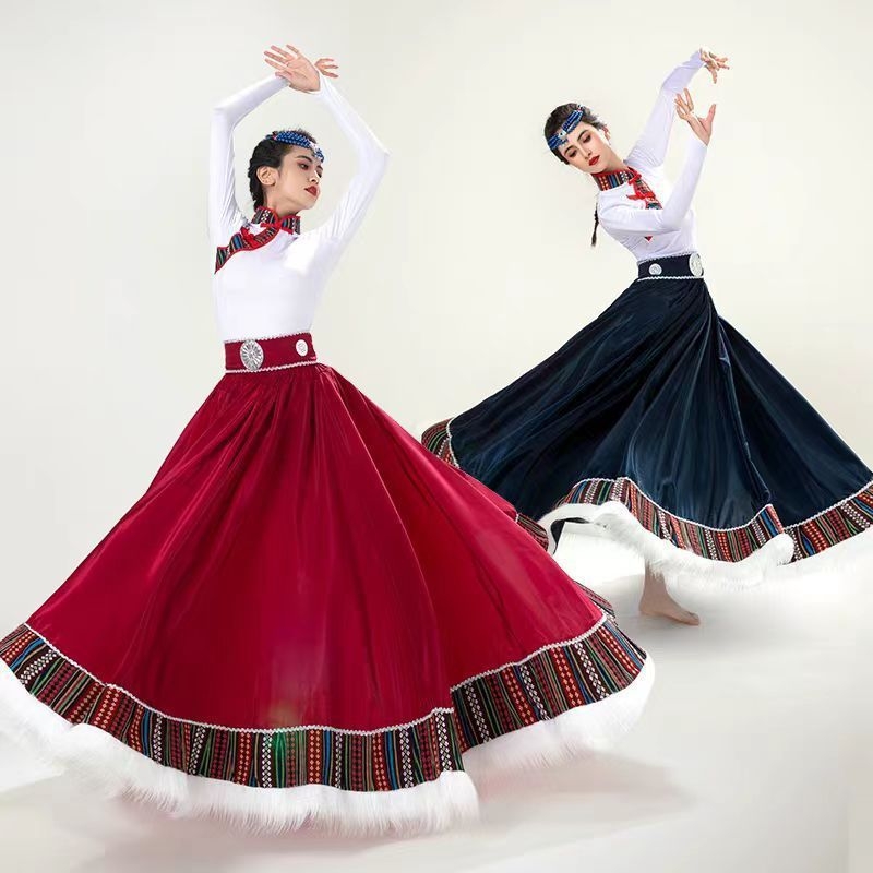 Suknja za etnički ples, unisex, Plain Cloth tkanina, proljeće 2025