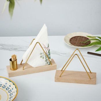 Suport de șervețele din lemn pentru restaurante și cafenele – suport vertical de birou, formă pătrată (Material: Lemn; Finisaj: Lustruit; Aspect: Pătrat; Brand: Lujiang; Stil: Altul)