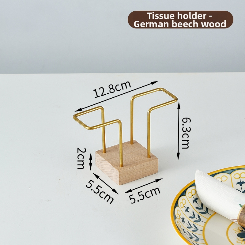 Suport de șervețele din lemn pentru restaurante și cafenele – suport vertical de birou, formă pătrată (Material: Lemn; Finisaj: Lustruit; Aspect: Pătrat; Brand: Lujiang; Stil: Altul)