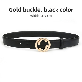 Curea de damă din piele naturală cu cataramă din aliaj, lățime 2-4 cm, strat de piele secundar, finisaj antic electroplacat, stil nișă