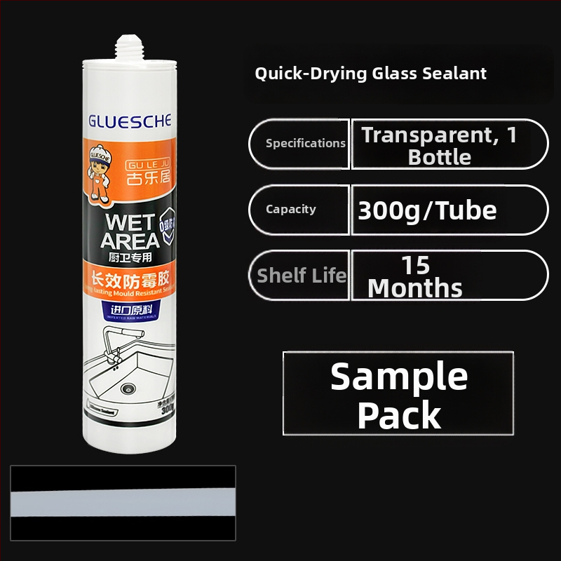 Fürdőszobai vízálló tömítő repedésekhez és szivárgásokhoz, átlátszó üveg ragasztó a fürdőszobai üvegajtó nedvesség elleni védelem (Szerkezet: Különálló típus; Drenázs: Padlólefolyó típus; Modell: GLJ-LYFZY; Stílus: Amerikai stílus)