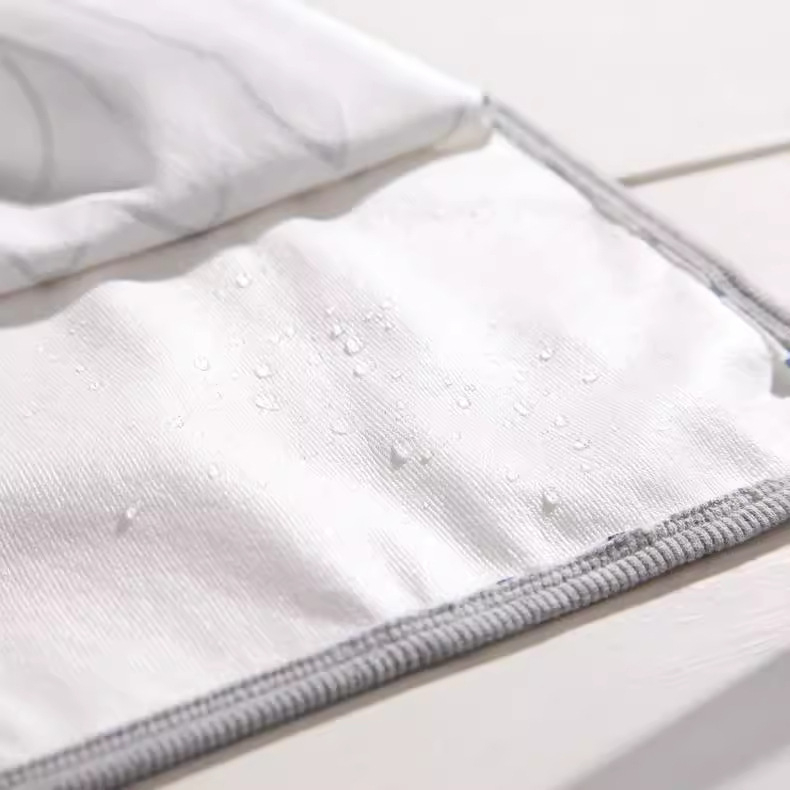 Prosop-bib pentru saliva de bebeluși cu suprafață din bumbac, strat interior impermeabil și partea inferioară din terry, unisex, pentru sugari și copii între 1 și 3 ani