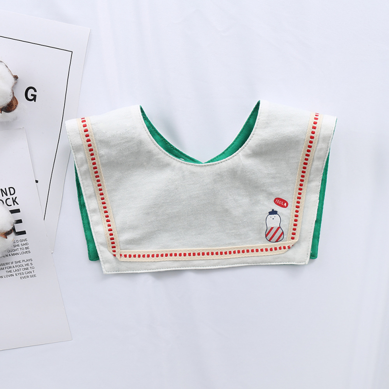 Prosop-bib pentru saliva de bebeluși cu suprafață din bumbac, strat interior impermeabil și partea inferioară din terry, unisex, pentru sugari și copii între 1 și 3 ani