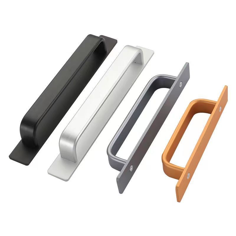 Samoljepljiva kvaka bez bušenja za klizna vrata | aluminijska zlitina • model 1305 • pogodna za klizna vrata, balkone, garderobe, ormariće, TV ormariće • završna obrada oksidacija • stil moderni minimalistički