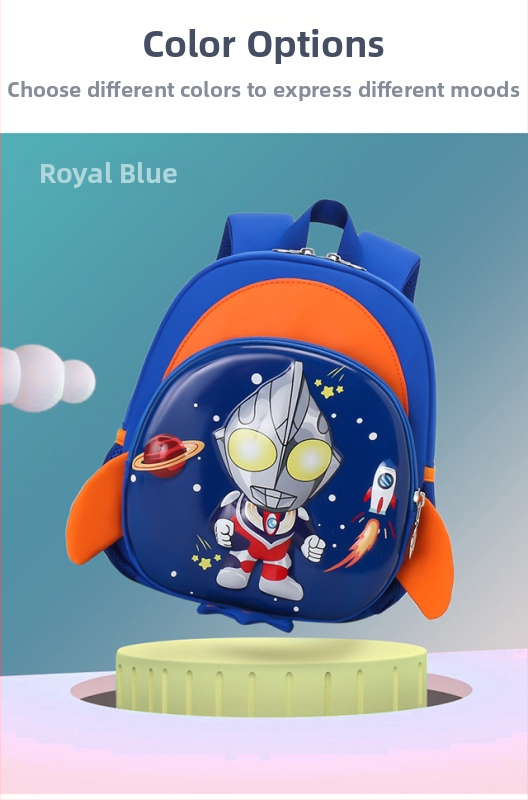 Oxford anyagú gyerek hátizsák, légáteresztő, ultrakönnyű és terheléscsökkentő, aranyos rajzfilmes stílusú, görbült vállpánt.