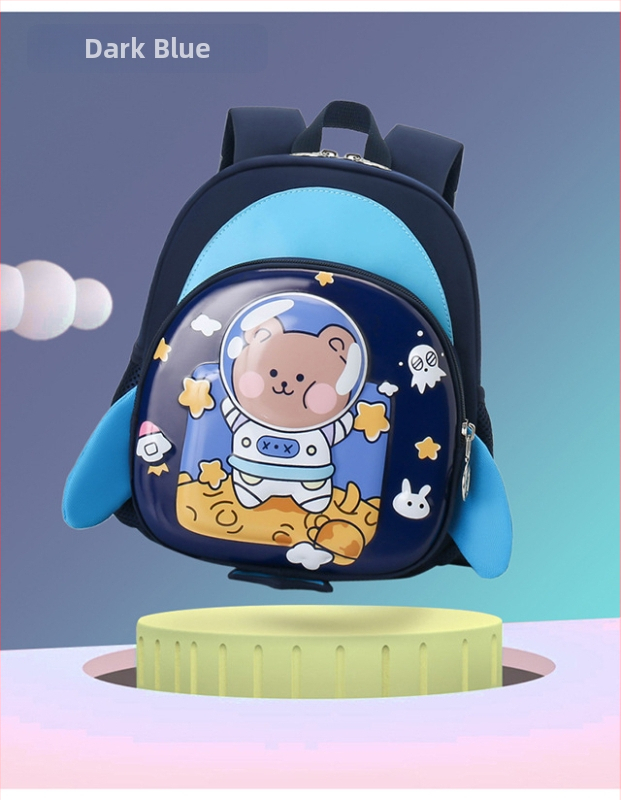 Oxford anyagú gyerek hátizsák, légáteresztő, ultrakönnyű és terheléscsökkentő, aranyos rajzfilmes stílusú, görbült vállpánt.