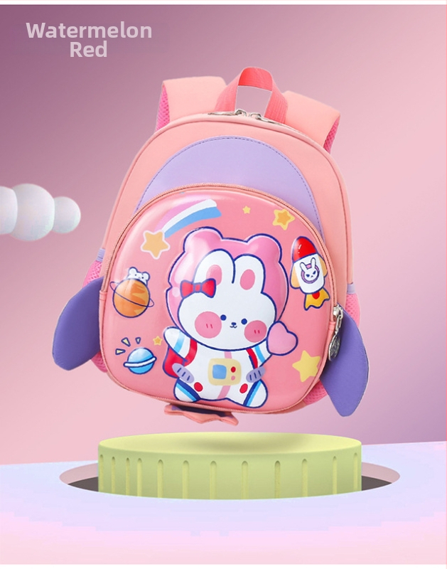 Oxford anyagú gyerek hátizsák, légáteresztő, ultrakönnyű és terheléscsökkentő, aranyos rajzfilmes stílusú, görbült vállpánt.