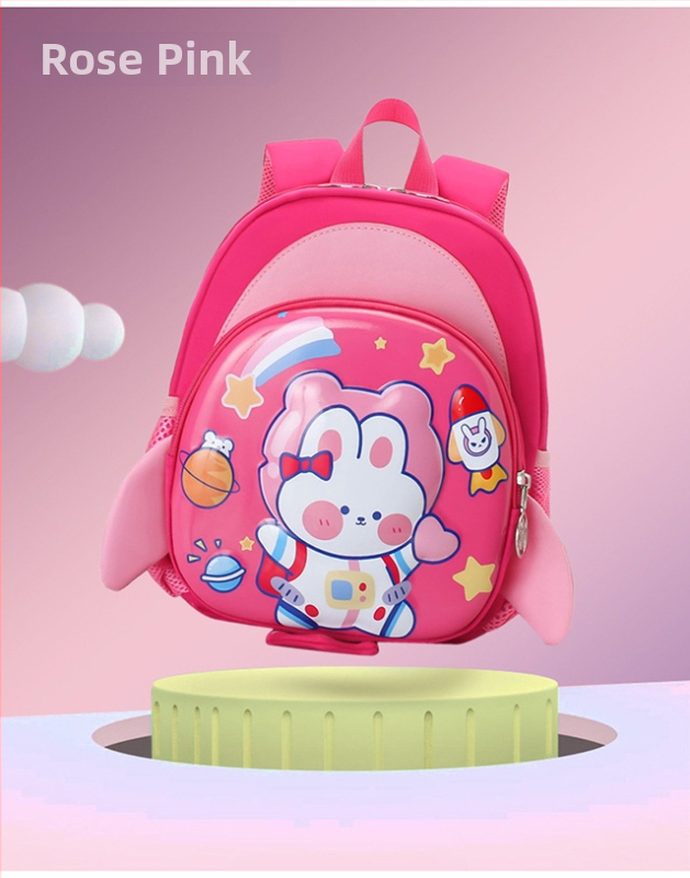 Oxford anyagú gyerek hátizsák, légáteresztő, ultrakönnyű és terheléscsökkentő, aranyos rajzfilmes stílusú, görbült vállpánt.