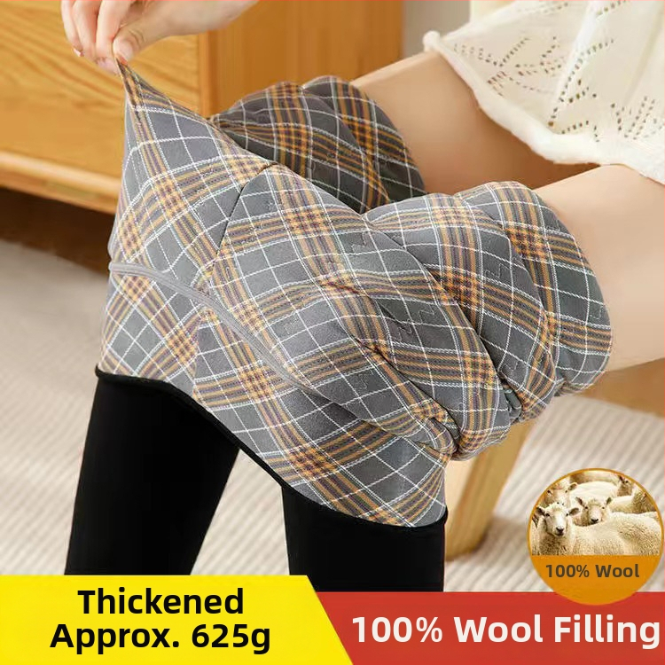 Pantaloni all-in-one pentru femei însărcinate, căptuți cu fleece, groși, călduroși, cu elasticitate înaltă