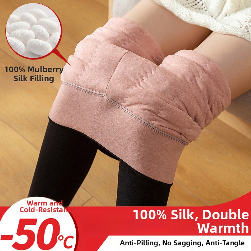 Pantaloni all-in-one pentru femei însărcinate, căptuți cu fleece, groși, călduroși, cu elasticitate înaltă